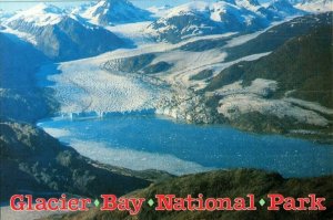 Aerial View Postcard Glacier Bay National Park Takhinshaw Mountain Range, Alaska