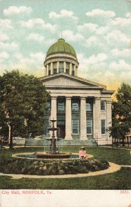 Postcard City Hall Norfolk Virginia AB8