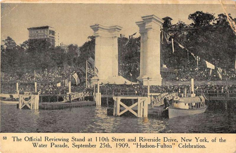 NYC Water Parade Hudson Fulton Celebration Antique Postcard K62942