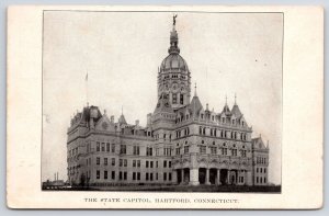 The State Capitol Hartford Connecticut CT Historical Building Antique Postcard