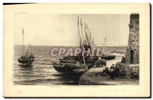 Old Postcard Navy Küstenlandschaft Fishing Boat
