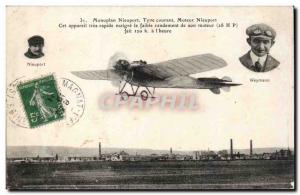 Postcard Old Engine monoplane Nieuport Nieuport Weymann