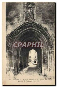 Old Postcard Avignon main entrance of the Palais des Papes