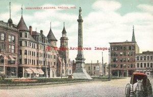 WI, Racine, Wisconsin, Monument Square, S.H. Knox
