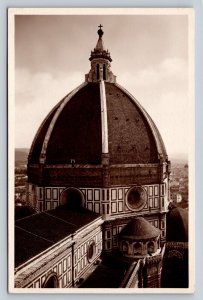 RPPC FLORENCE Cathedral Dome by Brunelleschi Italy VINTAGE Postcard 1223