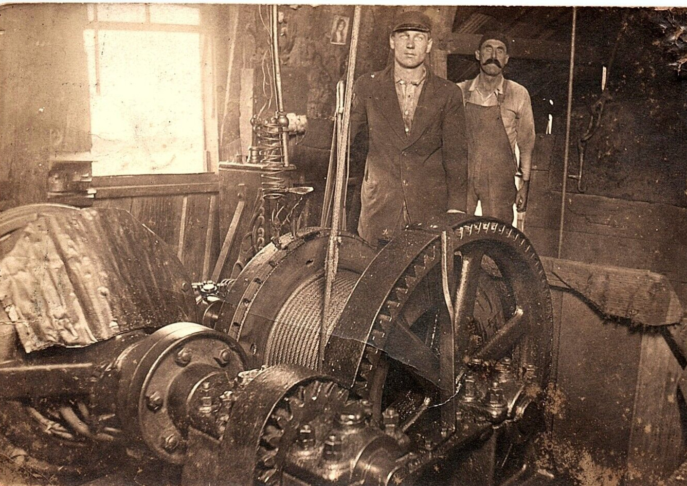 1917 Duenweg Missouri Mining Steam Hoisting Engine Operators Rppc