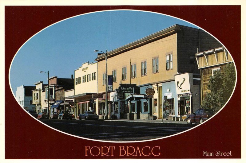 2~4X6 Postcards Fort Bragg CA California STREET SCENE~Chernoff's Jeweler~Rosie's