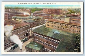 Brockton Massachusetts MA Postcard Walkover Shoe Factories c1940 Vintage Antique