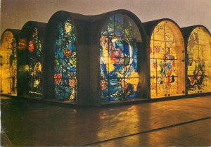 Postcard Israel Jerusalem Stained Glass Window the Tribes of Israel by M Chagall