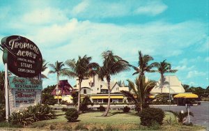 Vintage Postcard - Tropical Acres - Pompano Beach, Florida