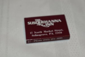 Susquehanna Inn Selinsgrove Pennsylvania Matchbox