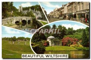 Beautiful Old Postcard Avebury Wiltshire Stourhead