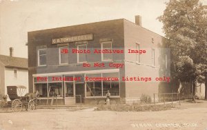 MI, Byron Center, Michigan, RPPC, C.B. Towner General Store,Exterior View, Photo