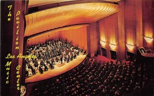 Los Angeles California 1950s Postcard  Pavilion Music Center Interior Orchestra