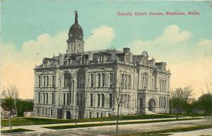 Vintage Postcard County Courthouse for one of the many counties of Mankato MN