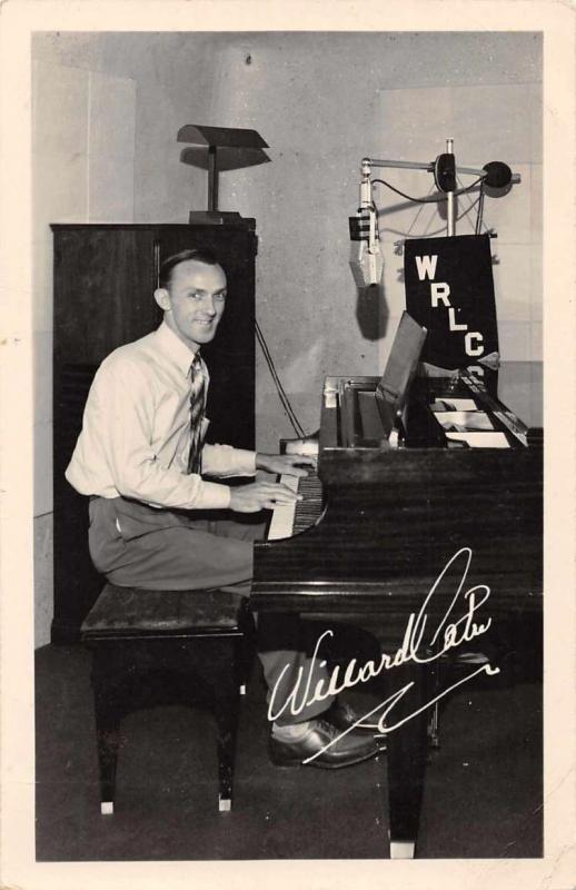 WRLC Radio Piano Player Willard Real Photo Antique Postcard J64698 