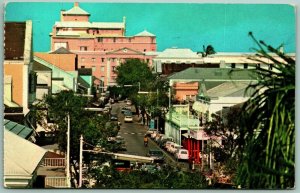 Bay Street View Nassau Bahamas Chrome Postcard I13