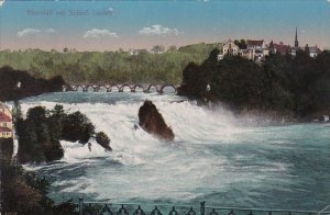 Switzerland Rheinfall mit Schloss Laufen