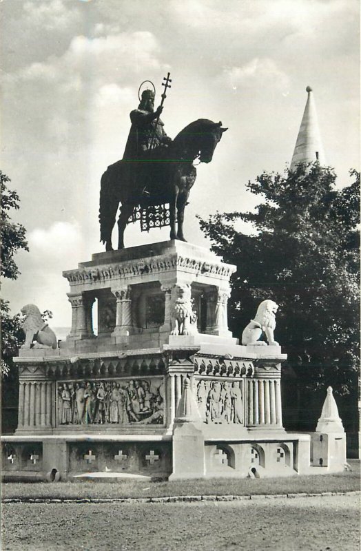 Hungary Budapest monument statue horse szent istvan szobor Postcard