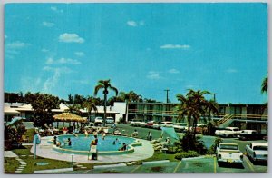 Vtg Sarasota Florida FL Cabana Inn Motor Hotel Motel Swimming Pool View Postcard