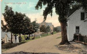 DIGBY, Nova Scotia Canada  WATER STREET SCENE Homes~Women~Buggy c1910's Postcard