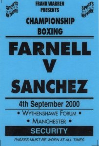 Anthony Farnell vs Juan Sanchez Boxing 2000 Manchester Press Pass