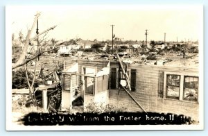 1950s Tornado Destroyed Town Foster Home Kodak Real Photo Postcard RPPC Vtg A1