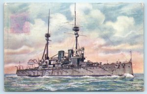 Battleship HMS Lord Nelson Royal Navy Postcard
