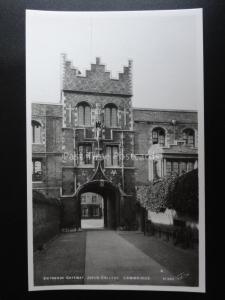 Cambridge JESUS COLLEGE Entrance Gateway c1920's RP Postcard by W. Scott H360