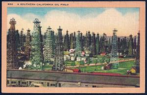 Southern California Oilfield w/Derricks unused c1930's