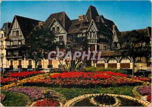 Modern Postcard La Cote Fleuri Cabourg (Calavados) Beach Flowers