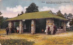 Shelter House Denver Mountain Park Highway Colorado 1910s postcard