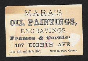 VICTORIAN TRADE CARD Mara's Art Novelties Child Flowers