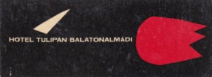 Hungary Balatonalmadi Hotel Tulipan Vintage Luggage Label sk3834