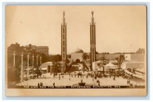 1923 The Lion And The Crown Exposition Gothenburg Sweden RPPC Photo Postcard