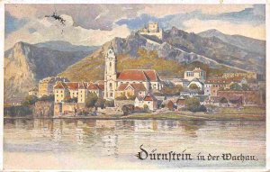 Dürnstein Danube River Panorama Wachau Austria 1933 postcard