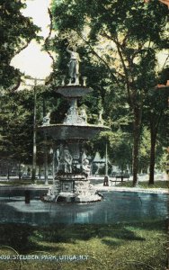 Steuben Park  Utica  New York  Postcard  C1915