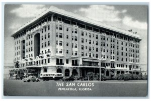 c1940's The San Carlos Hotel & Restaurant Building Pensacola Florida FL Postcard