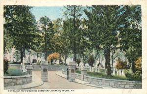 Entrance Woodbine Cemetery 1920s Harrisonburg Virginia Kaufman Teich 4201