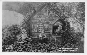 H12/ Pasadena Busch Gardens California Postcard RPPC c20s Gingerbread House