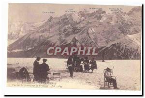 Luchon Superbagneres Old Postcard View Verasque mountains (ski)