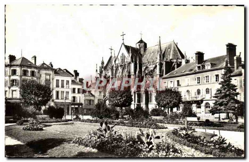 Modern Postcard Troyes Eglise Saint Urbain Et Jardin De La Prefecture