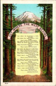 Poem Out Where The West Begins By Arthur Chapman