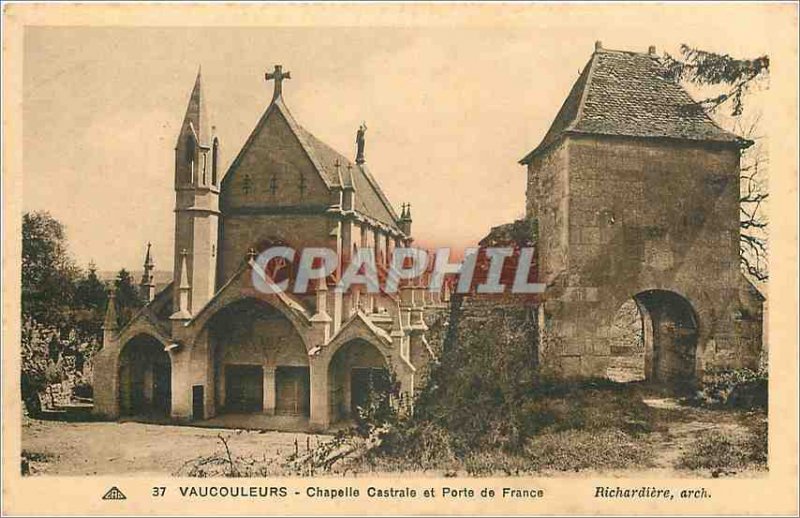 Old Postcard Vaucouleurs Castral Chapel and Porte de France