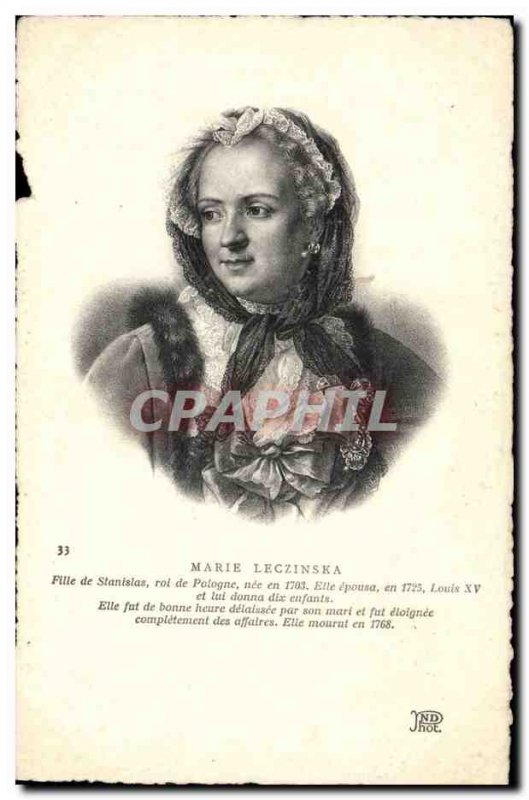 Old Postcard Marie Levzinska