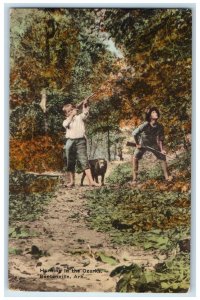 c1940's Hunting In The Ozark Scene Bentonville Arkansas AR Unposted Postcard