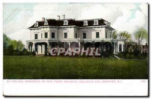 usa Old Postcard By the sea Residence of Hon Perry Belmont Ave Belleveue Newp...