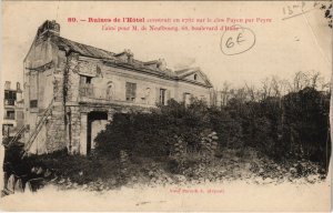 CPA PARIS 13e - 89. Ruines de l'Hotel contruit en 1762 (56122)