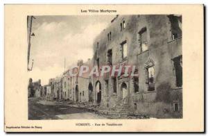 Old Postcard Nomeny Cities Martyrs Street Vaudemonts