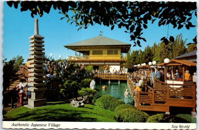 Postcard - Authentic Japanese Village, Sea World - San Diego, California